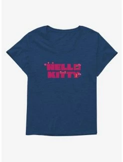 Outlet ⌛ Hello Kitty Sweet Kaiju Stencil 👧 Girls T-Shirt Plus Size 👏