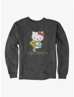 Coupon 🔔 Hello Kitty Star Sign Aquarius Sweatshirt ✔️ -Hello Kitty Sales Shop 18183367 hi