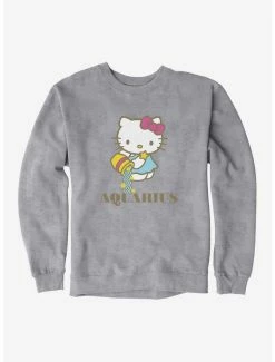 Coupon 🔔 Hello Kitty Star Sign Aquarius Sweatshirt ✔️ -Hello Kitty Sales Shop 18183374 hi