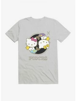 Best Pirce 🎉 Hello Kitty Star Sign Pisces Stencil T-Shirt 🎁 -Hello Kitty Sales Shop 18188531 hi