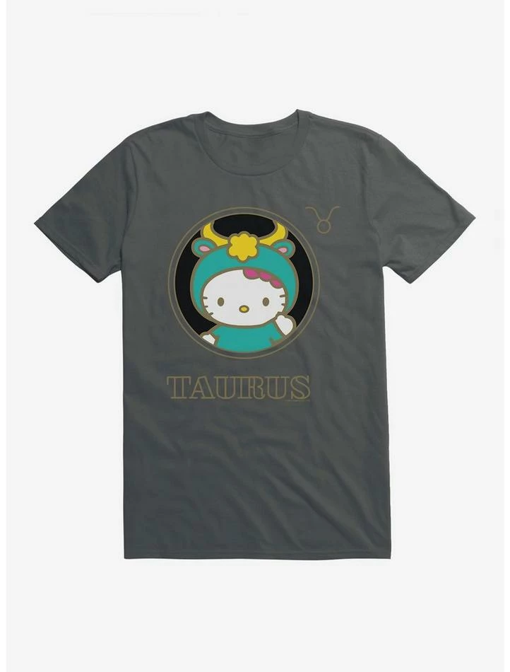 Best Sale 🎉 Hello Kitty Star Sign Taurus Stencil T-Shirt 👍 3 Best Sale 🎉 Hello Kitty Star Sign Taurus Stencil T-Shirt 👍 - Image 3