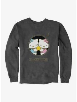 Best Sale 😍 Hello Kitty Star Sign Gemini Stencil Sweatshirt 👍 -Hello Kitty Sales Shop 18189782 hi
