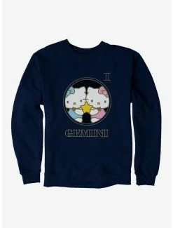 Best Sale 😍 Hello Kitty Star Sign Gemini Stencil Sweatshirt 👍 -Hello Kitty Sales Shop 18189796 hi