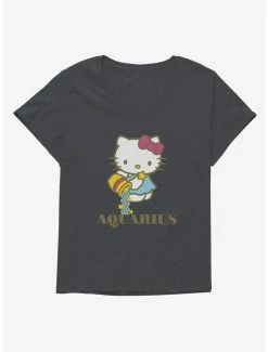 Brand new 🎉 Hello Kitty Star Sign Aquarius 👧 Girls T-Shirt Plus Size 🛒 -Hello Kitty Sales Shop 18191621 hi