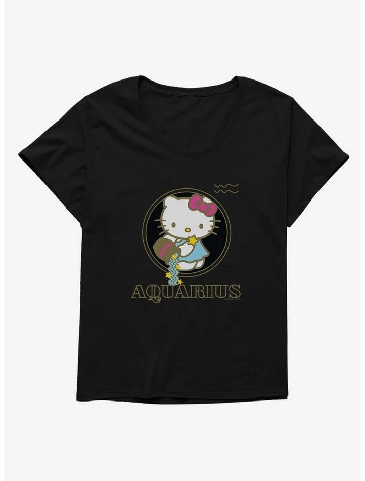 Discount 🤩 Hello Kitty Star Sign Aquarius Stencil 👧 Girls T-Shirt Plus Size 😀 3 Discount 🤩 Hello Kitty Star Sign Aquarius Stencil 👧 Girls T-Shirt Plus Size 😀 - Image 3