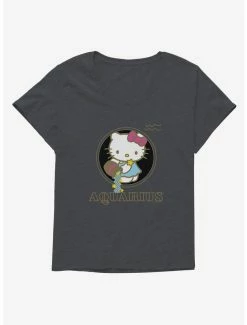 Discount ๐คฉ Hello Kitty Star Sign Aquarius Stencil ๐ง Girls T-Shirt Plus Size ๐