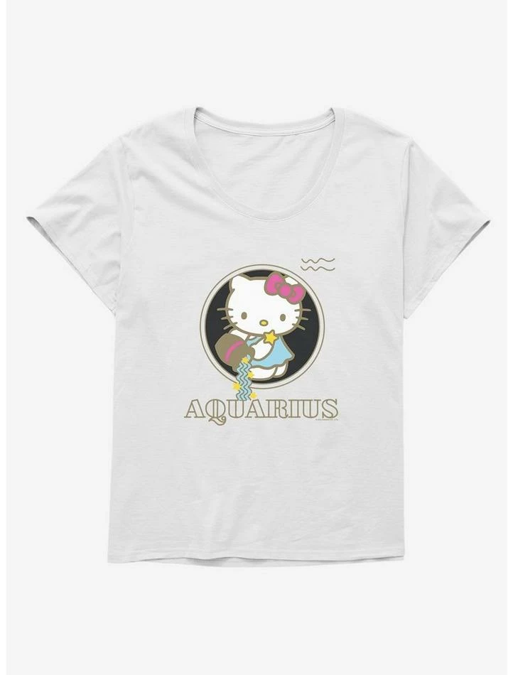 Discount 🤩 Hello Kitty Star Sign Aquarius Stencil 👧 Girls T-Shirt Plus Size 😀 4 Discount 🤩 Hello Kitty Star Sign Aquarius Stencil 👧 Girls T-Shirt Plus Size 😀 - Image 4