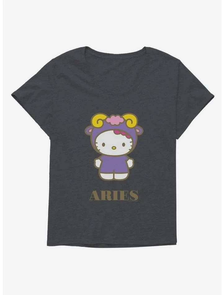Cheap 🎉 Hello Kitty Star Sign Aries 👧 Girls T-Shirt Plus Size ❤️ 5 Cheap 🎉 Hello Kitty Star Sign Aries 👧 Girls T-Shirt Plus Size ❤️ - Image 5
