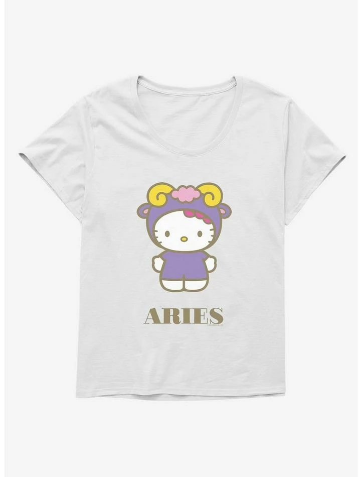 Cheap 🎉 Hello Kitty Star Sign Aries 👧 Girls T-Shirt Plus Size ❤️ 4 Cheap 🎉 Hello Kitty Star Sign Aries 👧 Girls T-Shirt Plus Size ❤️ - Image 4