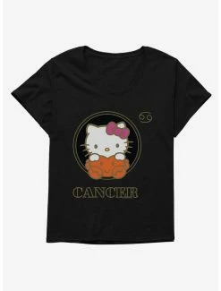 Hot Sale 👏 Hello Kitty Star Sign Cancer Stencil 👧 Girls T-Shirt Plus Size 🔥 -Hello Kitty Sales Shop 18191783 hi