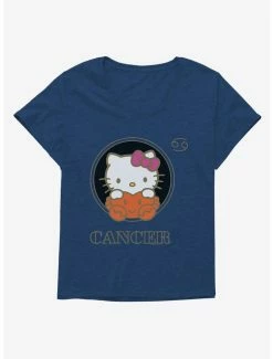 Hot Sale 👏 Hello Kitty Star Sign Cancer Stencil 👧 Girls T-Shirt Plus Size 🔥 -Hello Kitty Sales Shop 18191801 hi