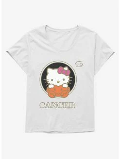 Hot Sale 👏 Hello Kitty Star Sign Cancer Stencil 👧 Girls T-Shirt Plus Size 🔥