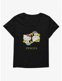 Deals 🥰 Hello Kitty Star Sign Pisces 👧 Girls T-Shirt Plus Size ✨