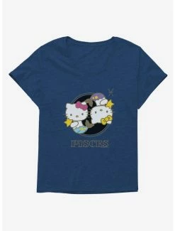 Deals 💯 Hello Kitty Star Sign Pisces Stencil 👧 Girls T-Shirt Plus Size 💯 -Hello Kitty Sales Shop 18192233 hi