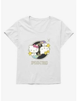 Deals 💯 Hello Kitty Star Sign Pisces Stencil 👧 Girls T-Shirt Plus Size 💯 -Hello Kitty Sales Shop 18192242 hi