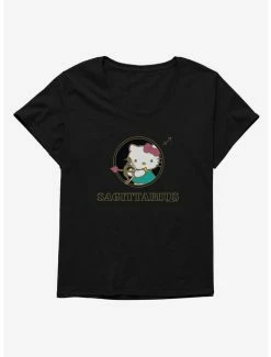 Cheap 😀 Hello Kitty Star Sign Sagittarius Stencil 👧 Girls T-Shirt Plus Size 🤩