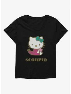 Flash Sale 😀 Hello Kitty Star Sign Scorpio 👧 Girls T-Shirt Plus Size ⌛