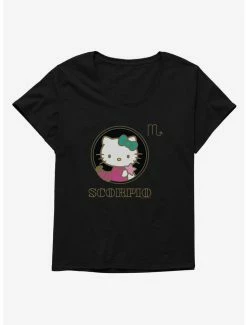 Hot Sale โ๏ธ Hello Kitty Star Sign Scorpio Stencil ๐ง Girls T-Shirt Plus Size ๐