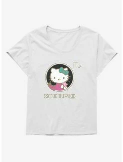 Hot Sale ✔️ Hello Kitty Star Sign Scorpio Stencil 👧 Girls T-Shirt Plus Size 👏 -Hello Kitty Sales Shop 18192386 hi