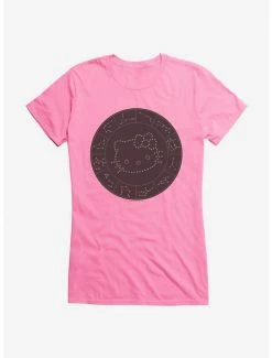 Coupon 🧨 Hello Kitty Star Sign Map 👧 Girls T-Shirt ⭐