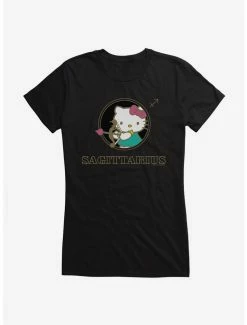 Discount 🧨 Hello Kitty Star Sign Sagittarius Stencil 👧 Girls T-Shirt 👏 -Hello Kitty Sales Shop 18193625 hi