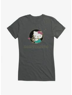 Discount 🧨 Hello Kitty Star Sign Sagittarius Stencil 👧 Girls T-Shirt 👏