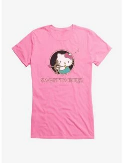 Discount 🧨 Hello Kitty Star Sign Sagittarius Stencil 👧 Girls T-Shirt 👏 -Hello Kitty Sales Shop 18193639 hi