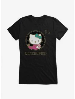 Deals 😍 Hello Kitty Star Sign Scorpio Stencil 👧 Girls T-Shirt 🥰 -Hello Kitty Sales Shop 18193695 hi