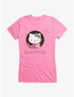 Deals 😍 Hello Kitty Star Sign Scorpio Stencil 👧 Girls T-Shirt 🥰 -Hello Kitty Sales Shop 18193709 hi