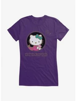 Deals 😍 Hello Kitty Star Sign Scorpio Stencil 👧 Girls T-Shirt 🥰 -Hello Kitty Sales Shop 18193730 hi