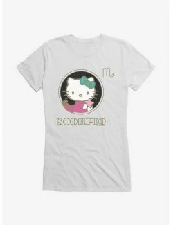 Deals 😍 Hello Kitty Star Sign Scorpio Stencil 👧 Girls T-Shirt 🥰