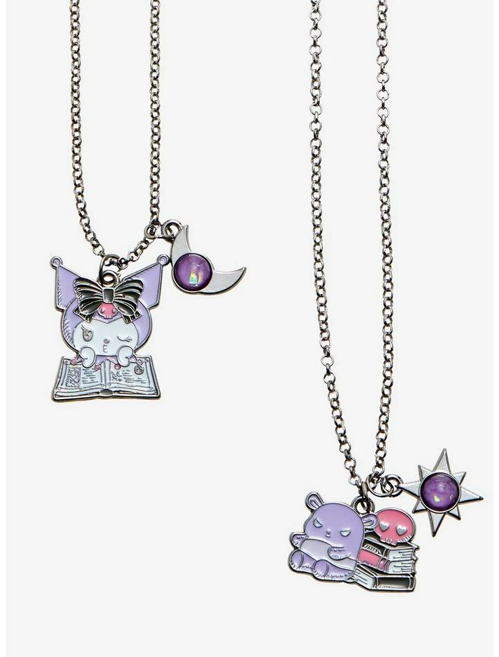 Brand new 😀 Kuromi & Baku Fortune Telling Best Friend Necklace Set ⭐ 1 Brand new 😀 Kuromi & Baku Fortune Telling Best Friend Necklace Set ⭐