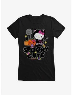 Coupon 🤩 Hello Kitty Spooky Cute 👧 Girls T-Shirt 👍 -Hello Kitty Sales Shop 18292681 hi