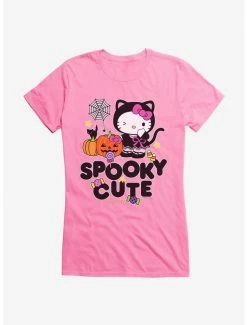 Coupon 🤩 Hello Kitty Spooky Cute 👧 Girls T-Shirt 👍 -Hello Kitty Sales Shop 18292695 hi