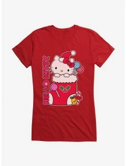Promo 🔔 Hello Kitty Sweet Stocking 👧 Girls T-Shirt 😀