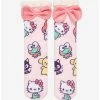Promo 🔥 Hello Kitty And Friends Pink Bow Cozy Slipper 🧦 Socks ⌛