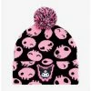 Wholesale 🎉 Kuromi Skull Pom Beanie 💯
