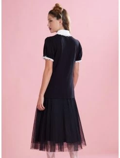 Discount 👍 Kuromi Lace Collared 👧 Girls Top 🛒 -Hello Kitty Sales Shop 18636152 av2