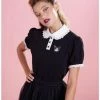 Discount 👍 Kuromi Lace Collared 👧 Girls Top 🛒