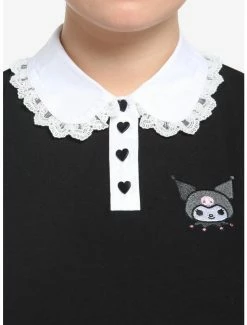 Coupon 🛒 Kuromi Lace Collared 👧 Girls Top Plus Size 🥰 -Hello Kitty Sales Shop 18636170 av3