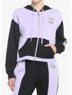 Cheapest 🥰 Kuromi Fortune Teller Color-Block Skimmer 👧 Girls Hoodie 🛒