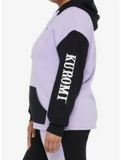 Coupon 😍 Kuromi Fortune Teller Color-Block Skimmer 👧 Girls Hoodie Plus Size ⌛ -Hello Kitty Sales Shop 18655236 av3