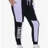 Flash Sale 🛒 Kuromi Fortune Teller Color-Block 👧 Girls Sweatpants Plus Size ❤️