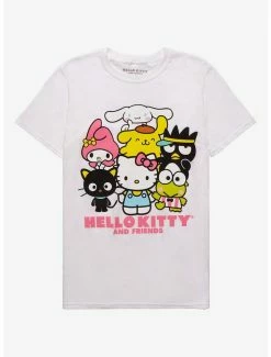 Budget 🥰 Hello Kitty And Friends Group Boyfriend Fit 👧 Girls T-Shirt 😉