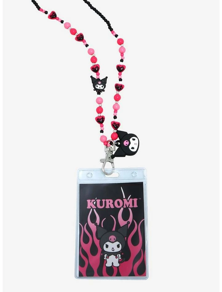 Best Sale ✔️ Kuromi Beaded Charm Lanyard ⭐ 2 Best Sale ✔️ Kuromi Beaded Charm Lanyard ⭐ - Image 2