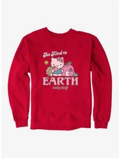 Budget 👍 Hello Kitty Be Kind To The Earth Sweatshirt 🎉 -Hello Kitty Sales Shop 18921575 hi