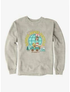 New 🛒 Hello Kitty & Friends Earth Day Reduce, Reuse, Recycle Sweatshirt 🤩 -Hello Kitty Sales Shop 18921680 hi