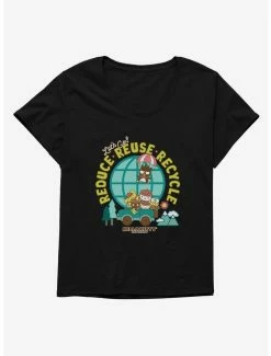 Budget 👏 Hello Kitty & Friends Earth Day Reduce, Reuse, Recycle 👧 Girls T-Shirt Plus Size 😀