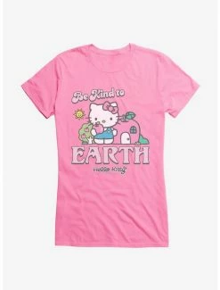 Brand new ✔️ Hello Kitty Be Kind To The Earth 👧 Girls T-Shirt ✨ -Hello Kitty Sales Shop 18922206 hi