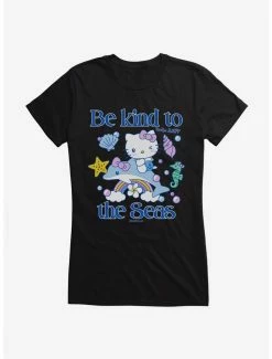 Budget 🧨 Hello Kitty Be Kind To The Seas 👧 Girls T-Shirt ❤️ -Hello Kitty Sales Shop 18922248 hi